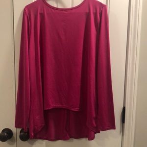 Pink top with cute elbow design.